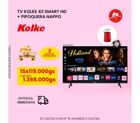 TV KOLKE 43 SMART WHALEFULL HD FRAMELESS WHALE OS 43-SMF