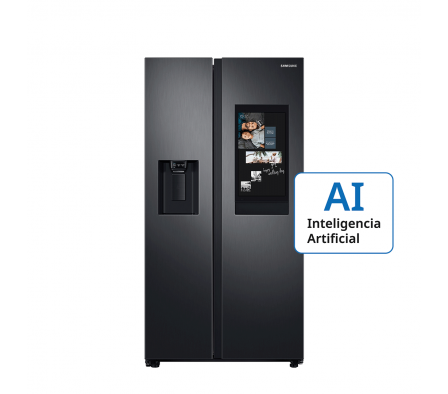 SAMSUNG HELADERA 585L SIDE BY SIDE FAMILY HUB BLACK