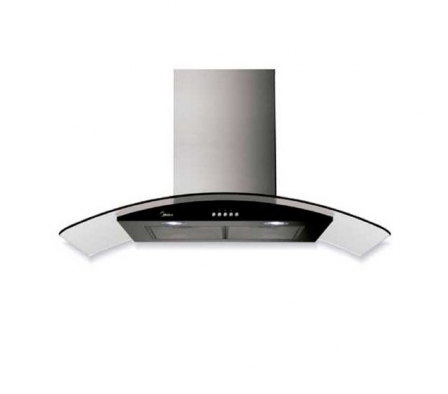 CAMPANA MIDEA 90 CM INOX C/VIDRIO CURVO