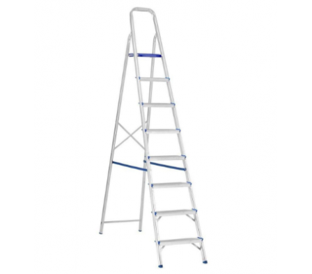 ESCALERA SUPREMA DOMESTICA  ALUMINIO 8 PELDAÑOS TAE2008