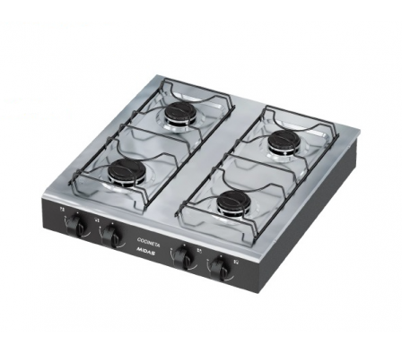 COCINA MIDAS DE MESA NEGRO 4 HORNALLAS A GAS
