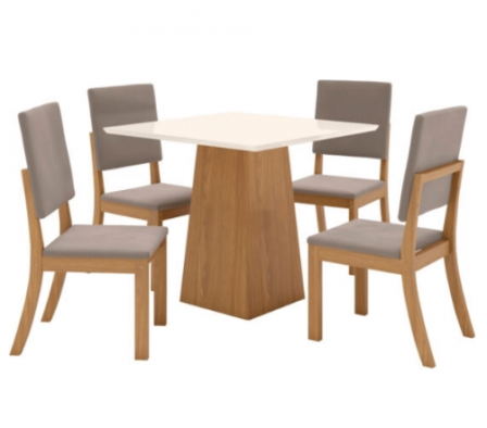 JUEGO DE COMEDOR HENN DORA/4 SILLAS MA/ALM 2PZ