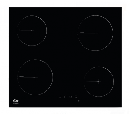 ANAFE VITROCERAMICO COMFORT ZONE 4H CZ8 NEGRO