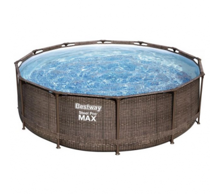 PISCINA REDONDA C/ EST. MET. 9.150LTRS DISEÑO RATAN. BESTWAY