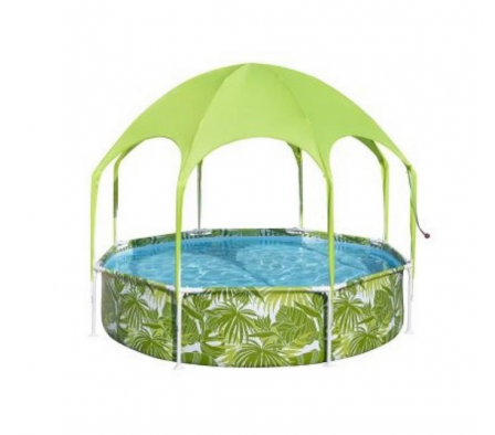 PISCINA RED. C/ EST. MET. Y PARASOL 1.688LT. STEEL PRO. BESTWAY