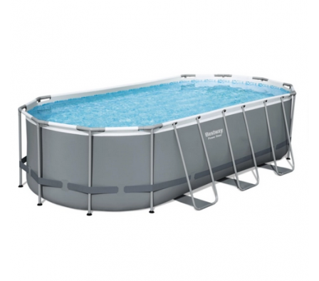 PISCINA OVAL C/ EST. MET. 13.430LTS POWER STEEL. BESTWAY