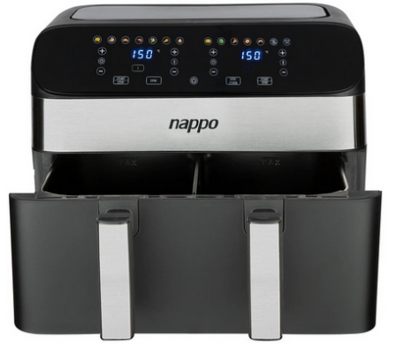FREIDORA DIGITAL SIN ACEITE NAPPO DOBLE CRISPPRO 9L NEF-238 (REG)