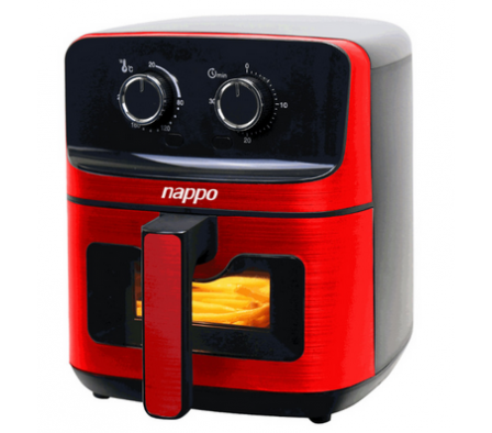 FREIDORA SIN ACEITE NAPPO EASYFRY 4,5L ROJO Y NEGRO NEF-214 (REG)