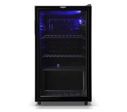 FRIGOBAR NAPPO 98L PUERTA DE VIDRIO NEE-329 NEGRO