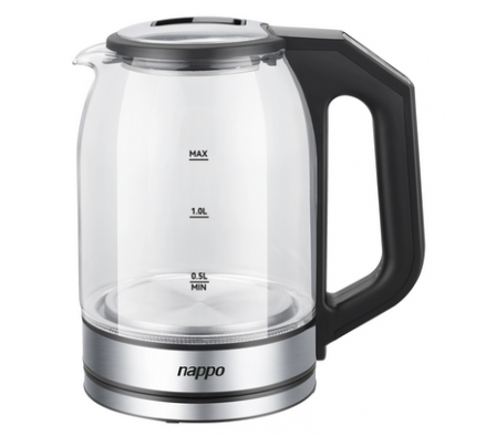 JARRA ELÉCTRICA DE VIDRIO NAPPO 1,6L C/CONTROL DIGITAL DE TEMPERATURA NEJ-309 (REG)