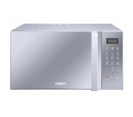 MICROONDAS NAPPO 28L PLATEADO C/VIDRIO REFLECTOR 60HZ (REG)