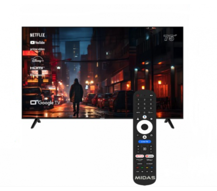 TV 75" MIDAS GOOGLE TV MD-XP75GTV SMART