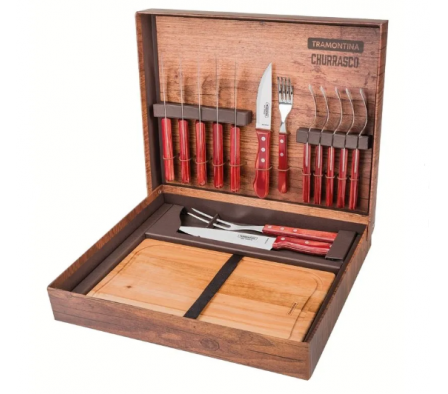 JUEGO ASADO 15 PZAS POLY TRAMONTINA 1198/770