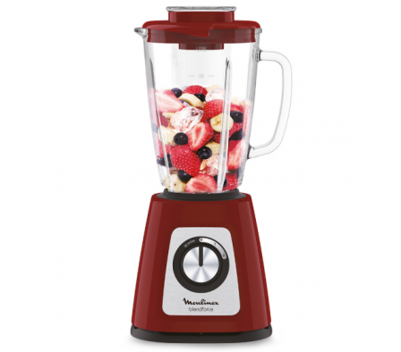 LICUADORA MOULINEX LM430 2V 1,75L 800W VASO VIDRIO ROJA