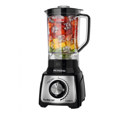 LICUADORA MONDIAL TURBO INOX BLACK