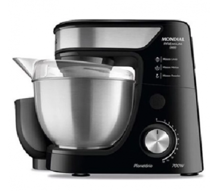 BATIDORA PLANETARIA 700W PREMIUM INOX - 2 BOLS HECHO EN BRASIL MONDIAL