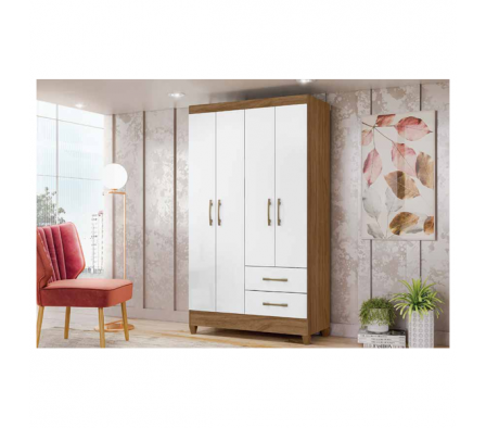 ROPERO MOVAL CHILE 2PZ NATURALE/BLANCO 4PTS