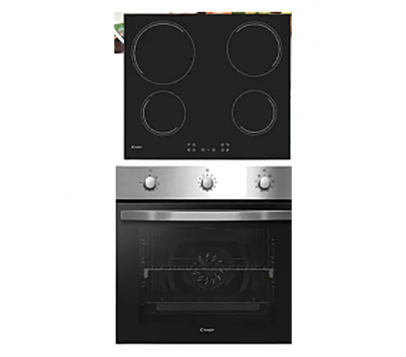 COCINA EMPOTRABLE CANDY HORNO 65L + ANAFE VITROCERAMICO 4 ZONAS PCI27XCH64CCBA