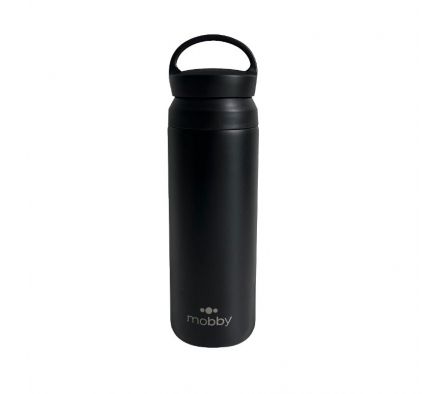 BOTELLA DEPORTIVA 500ML C/FILTRO NEGRO MOBBY