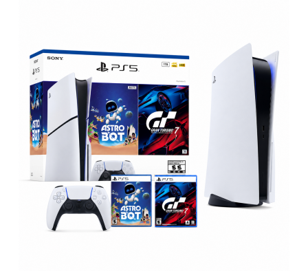 PLAYSTATION 5 DISC SLIM CFI-2115A 4K 1 TB - BLANCO + GRAN TURISMO 7 + ASTRO BOY