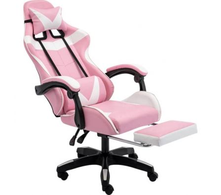SILLA GAMER XTREME LEVEL C/ POSAPIES ROSA
