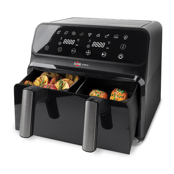 FREIDORA AIR FRYER TOKYO SUPREMA 8 L DOBLE CANASTA